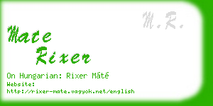 mate rixer business card